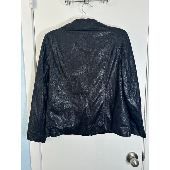 Tanjay Jacket Size 8P Black Velvet Burnout Snake Print Whimsigoth Stevie Nicks - Picture 6 of 9